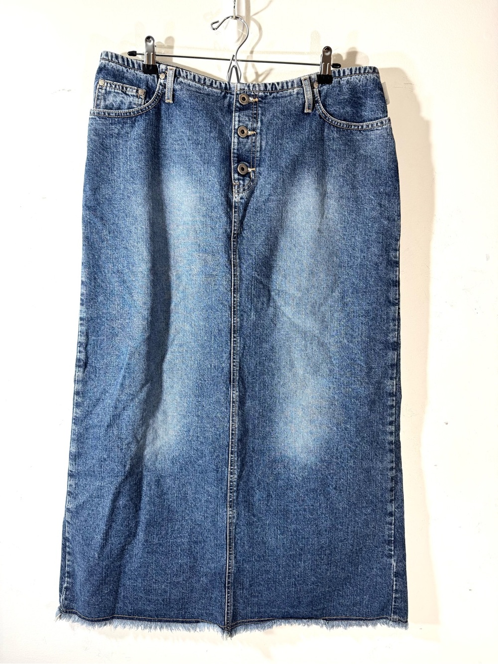 Hydraulic Vintage 90s Button Fly Denim Maxi Skirt NWT Deadstock 13/14